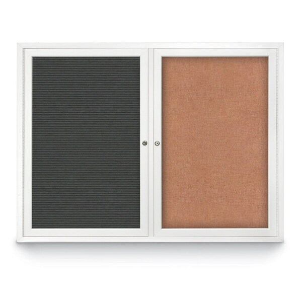 Corkboard, Med Grey/Black, 96" x 48"